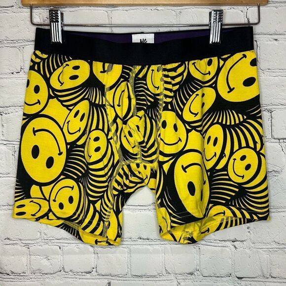 Meundies Men’s Smiley Face Boxer Briefs size Medium New without tags Micromodal - Picture 1 of 5